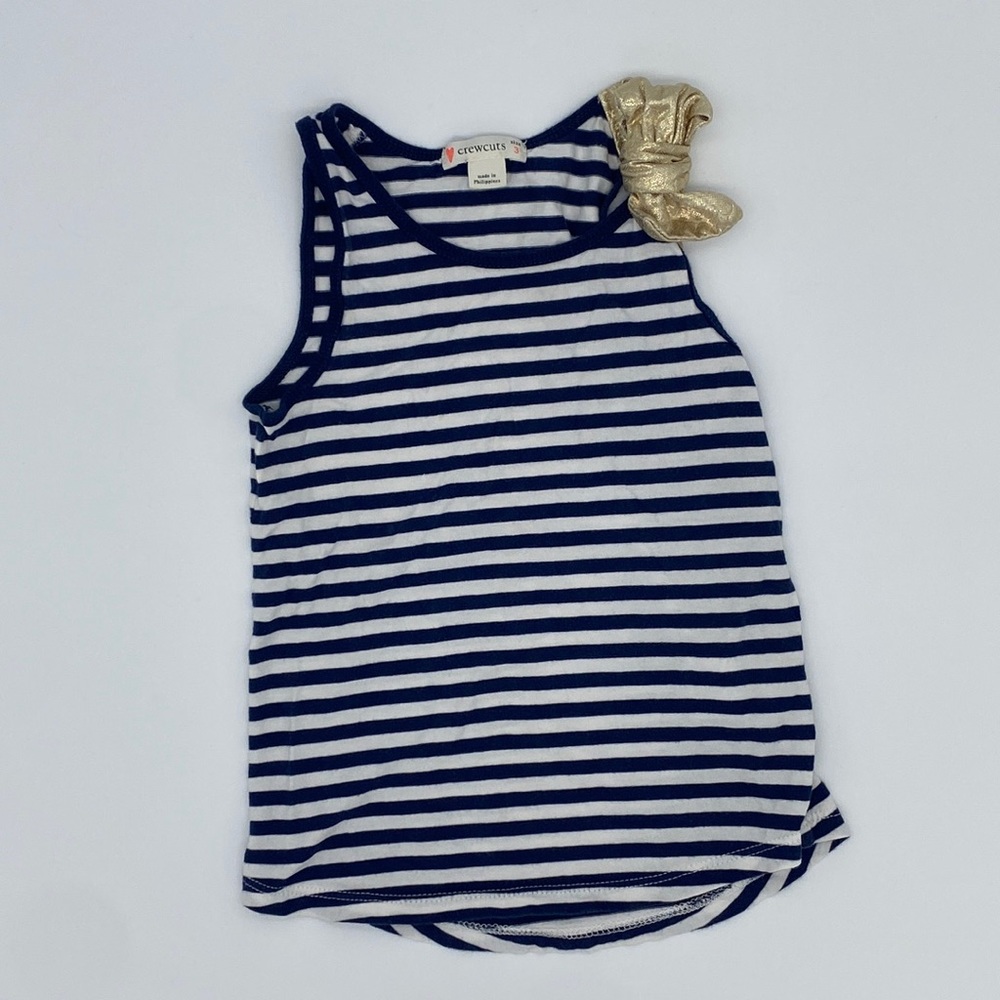 Crewcuts Girls Tank With Gold Bow Size 3